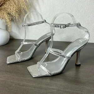 Marc Fisher Women's Dalida Embossed Strappy Sandals Size 7M